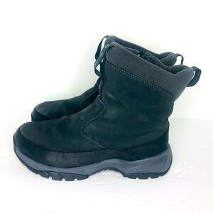 LL Bean Primaloft Boots Mens Size 8 Pull On Side Zip Gray Black 277284 VGC